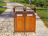 钢木垃圾桶A2147