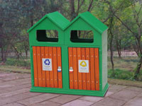 钢木分类垃圾桶A2277