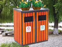 钢木分类垃圾桶A2278