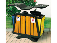 钢木分类垃圾桶A2157