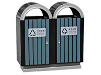 钢木分类垃圾桶A2335