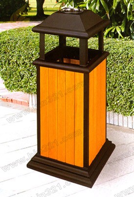 钢木垃圾桶