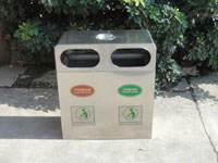 合肥机场—不锈钢垃圾桶